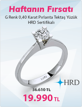 G Renk 0,40 Karat Pırlanta Tektaş Yüzük - HRD Sertifikalı (Haftanın Fırsatı - Son Gün 8 Aralık Pazar)