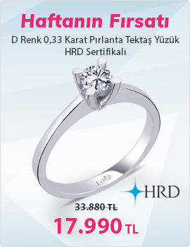 D Renk 0,33 Karat Pırlanta Tektaş Yüzük - HRD Sertifikalı (Haftanın Fırsatı - Son Gün 10 Kasım Pazar)