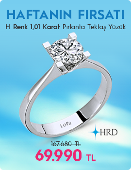 H Renk 1,01 Karat Pırlanta Tektaş Yüzük - HRD Sertifikalı (Haftanın Fırsatı - Son Gün 16 Mart Pazar)