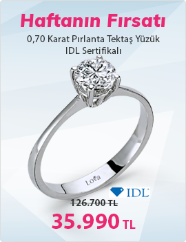 0,70 Karat Pırlanta Tektaş Yüzük - IDL Sertifikalı (Haftanın Fırsatı - Son Gün 22 Eylül Pazar)