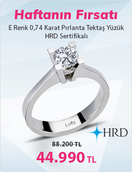 E Renk 0,74 Karat Pırlanta Tektaş Yüzük - HRD Sertifikalı (Haftanın Fırsatı - Son Gün 22 Aralık Pazar)