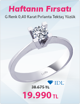 G-VS 0,40 Karat Pırlanta Tektaş Yüzük - IDL Sertifikalı (Haftanın Fırsatı - Son Gün 26 Ocak Pazar)