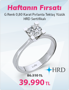 G Renk 0,80 Karat Pırlanta Tektaş Yüzük - HRD Sertifikalı (Haftanın Fırsatı - Son Gün 27 Ekim Pazar)