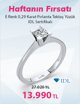 E Renk 0,29 Karat Pırlanta Tektaş Yüzük - IDL Sertifikalı (Haftanın Fırsatı - Son Gün 3 Kasım Pazar)