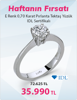 E Renk 0,70 Karat Pırlanta Tektaş Yüzük - IDL Sertifikalı (Haftanın Fırsatı - Son Gün 3 Kasım Pazar)